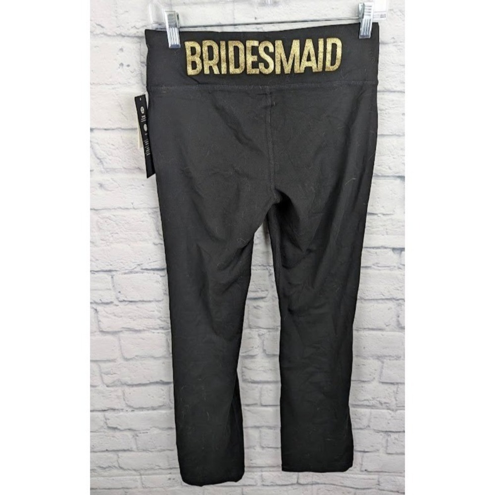 Ideology Bridal Bridesmaid Bootcut Yoga Pants Black Size M Athletic Pont Full